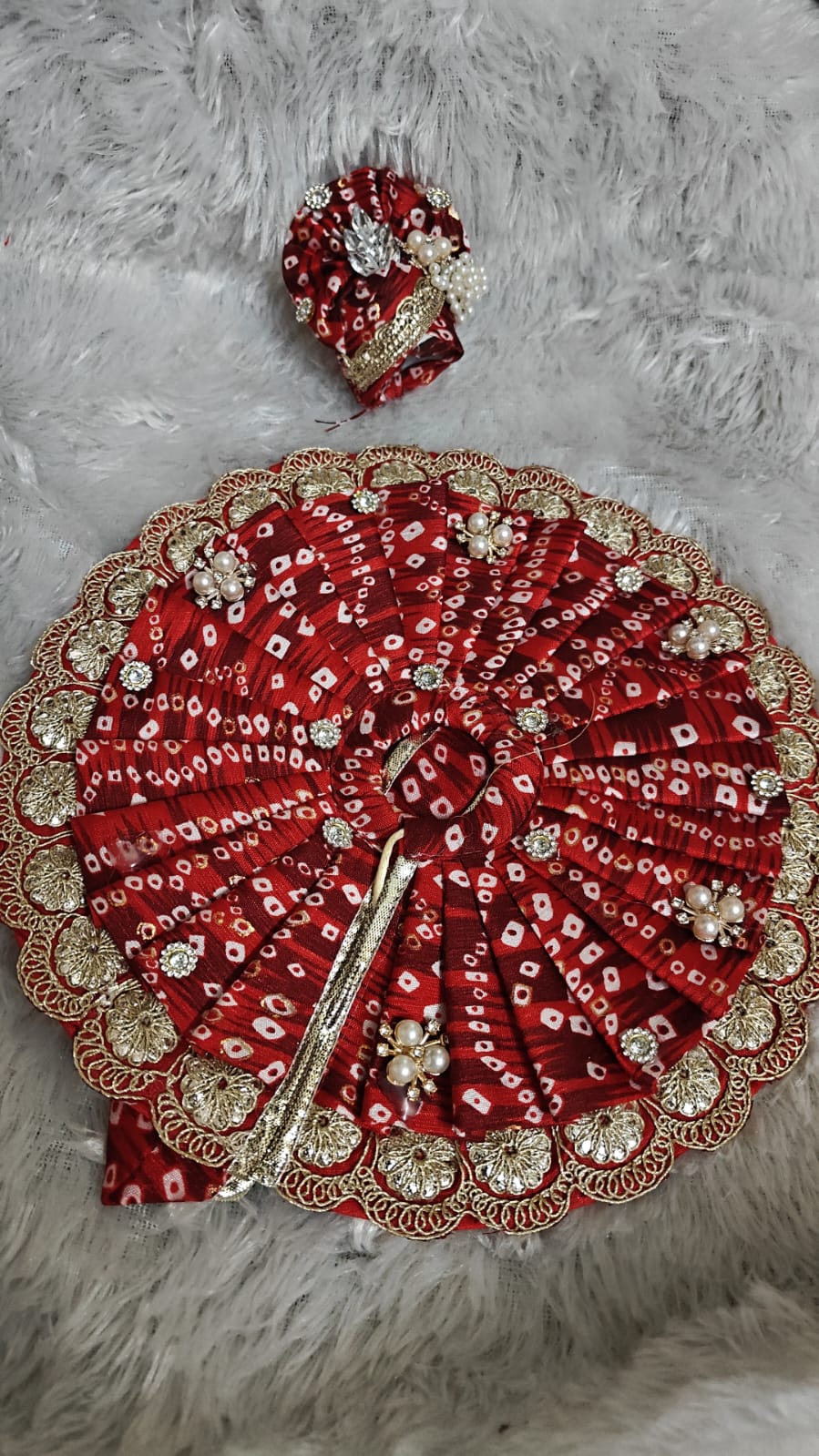 Rajvanshi Aura Peach Blush Poshak For Laddu Gopal Ji